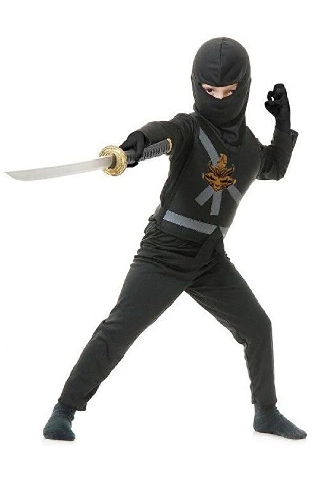 Ninjago Siyah Ninja Kostümü - 5