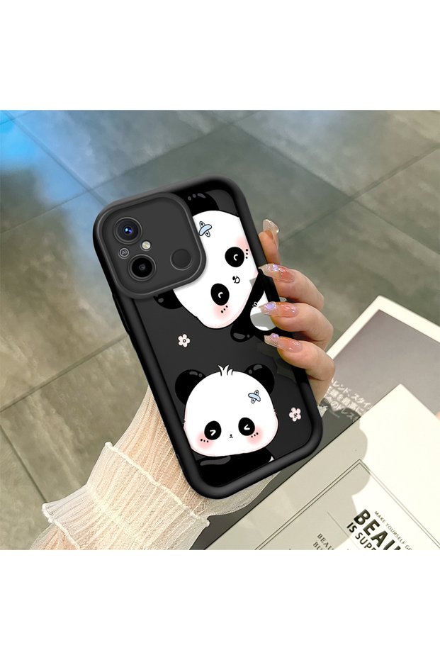 Anti-Fall Simplicity Soft Silicone Phone Case for Xiaomi Redmi 12C Compatible Panda