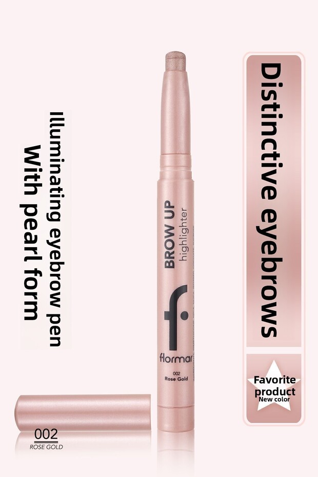 Elevator Illuminating Eyebrow Pencil Pink Gold -brow Up Highlighter Pencil-002 Rose Gold-8682536072441