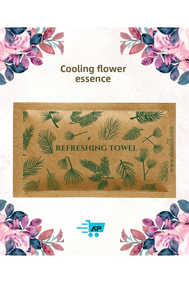 Alazpack Kraft Refreshing Towel Disposable Wet Wipes Floral Scented 1000 Pieces