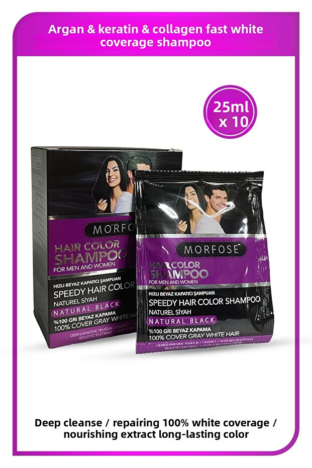 White Concealer Shampoo 25 ml 10 Pack Black
