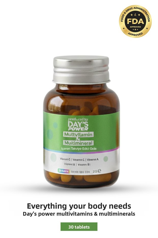 Day's Power Multivitamin&Multimineral (12 Vitamins & 6 Minerals + Korean Ginseng)