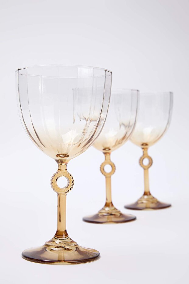 3'lü Amber Renkli Kadeh 270 cc TPHAW26KDH00002 - 2