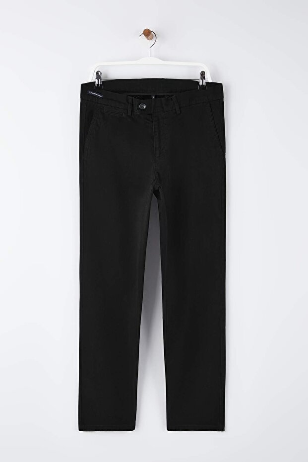 Siyah Erkek Dokuma Esnek Kumaş Pantolon TMNAW26PL00033 - 1