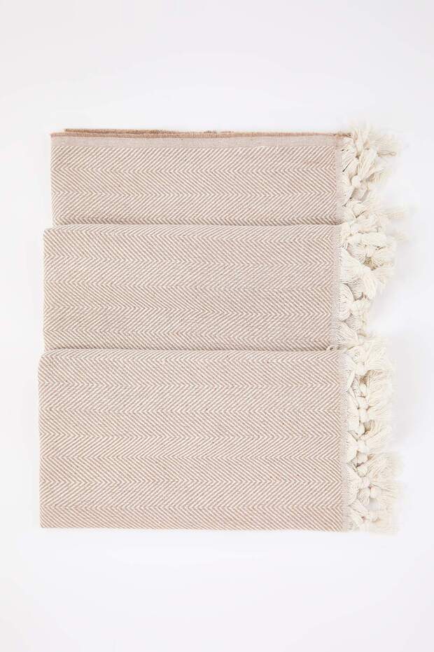 Püskül Detaylı Koltuk Örtüsü Şalı 180x200cm TPHAW26KOR00001 - 2