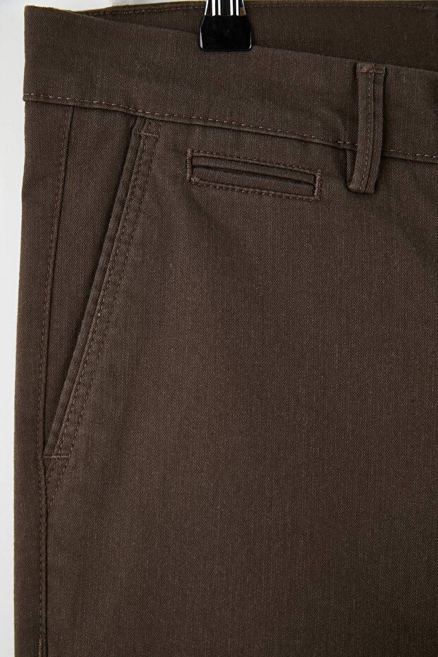 Vizon Erkek Dar Paça/Slim Fit Mevsimlik %100 Pamuk Likralı Kumaş Pantolon TMNAW26PL00032 - 6