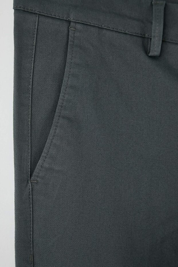 Olive Erkek Gabardin Dokulu Geniş Beden Aralıklı Kumaş Pantolon TMNAW26PL00026 - 6