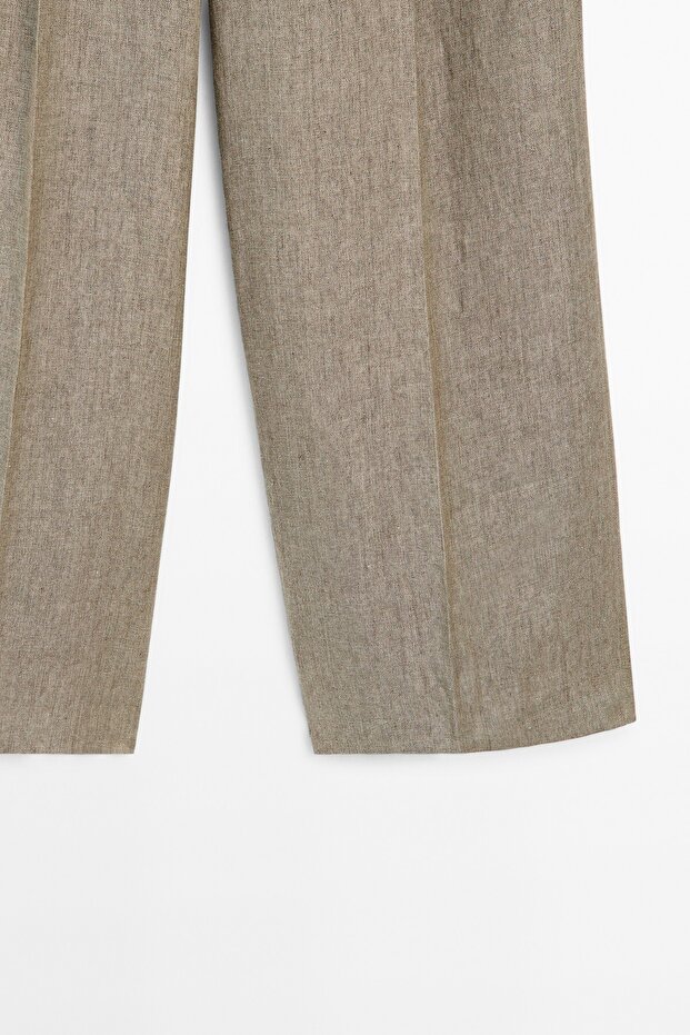 100% linen dart pants - 7