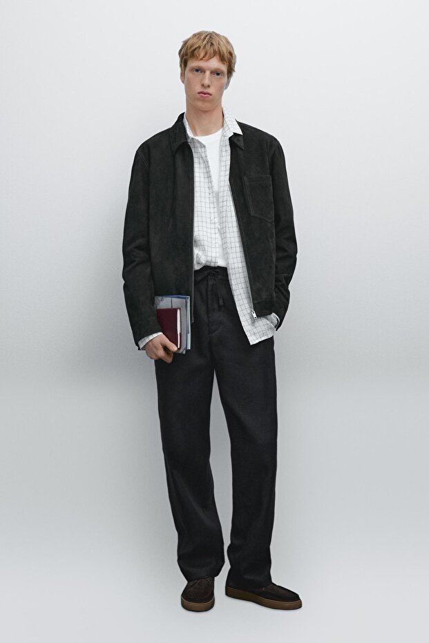 Süet deri ceket - 1