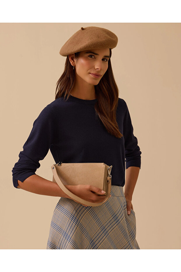 Sıfır Yaka Basic Triko Bluz - 1