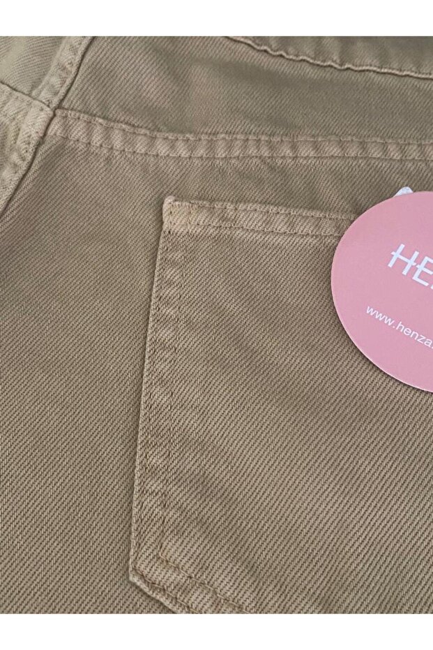 Camel Püsküllü Jean Pantolon - 2