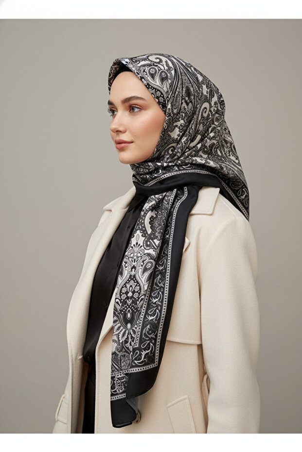 شال ناعم بنمط التوليب 70×180