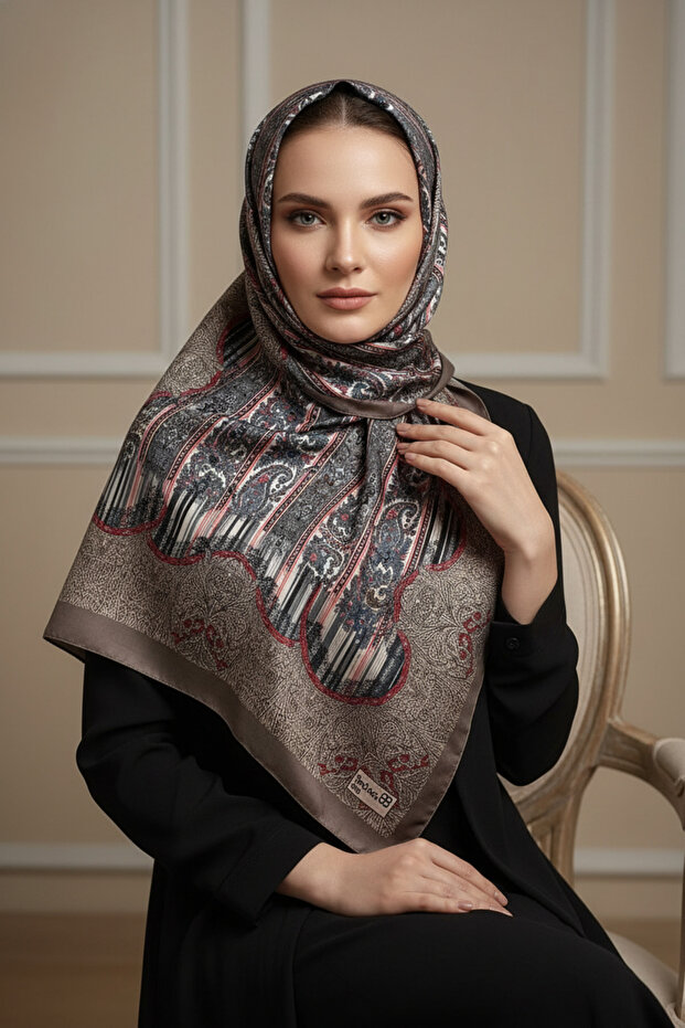 شال نمط شريط عرقي ناعم