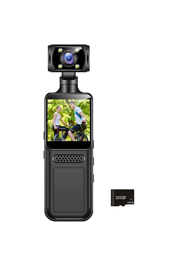 Fren 4K Pocket Camera 270deg Rotatable Anti-Shake WiFi Mic Clip & 30m Waterproof Case