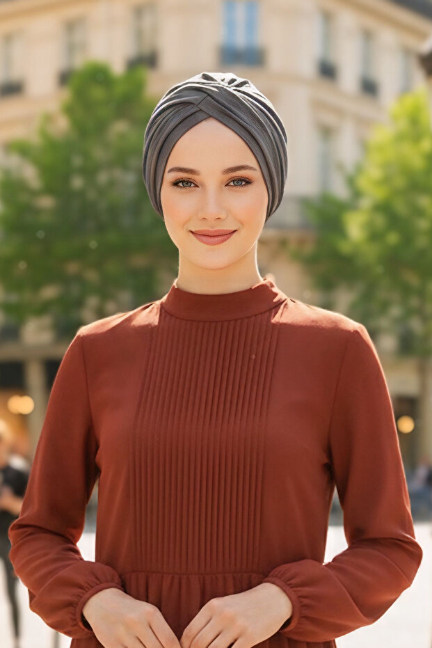 قبعة شتوية للحجاب، B-9O، أنثراسيت