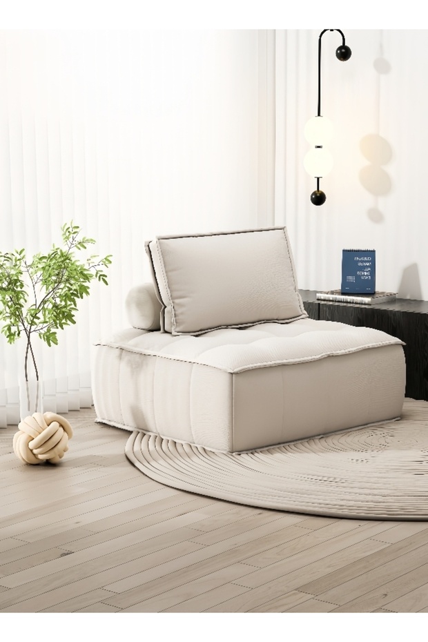 100*100*75cm Modern Elastic Furniture Sofa with Comfort Cushions - Durable Minimalist Design