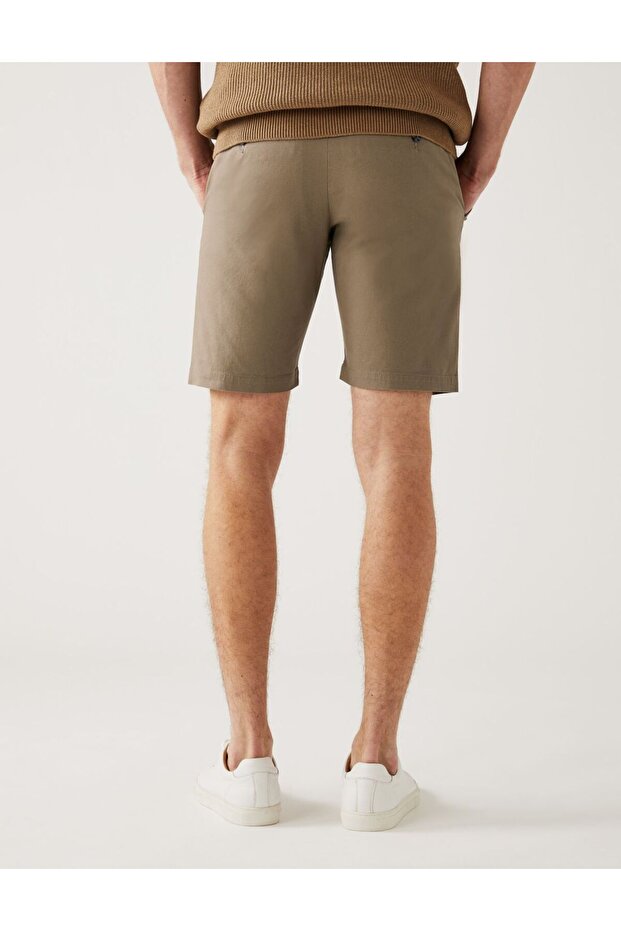 Regular Fit Chino Şort - 4