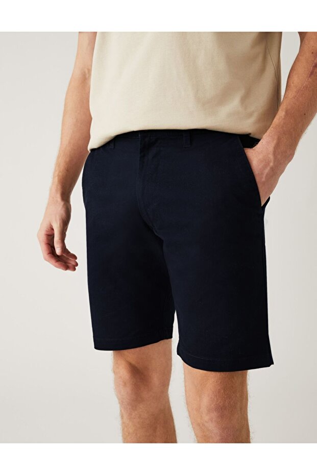 Regular Fit Chino Şort - 4