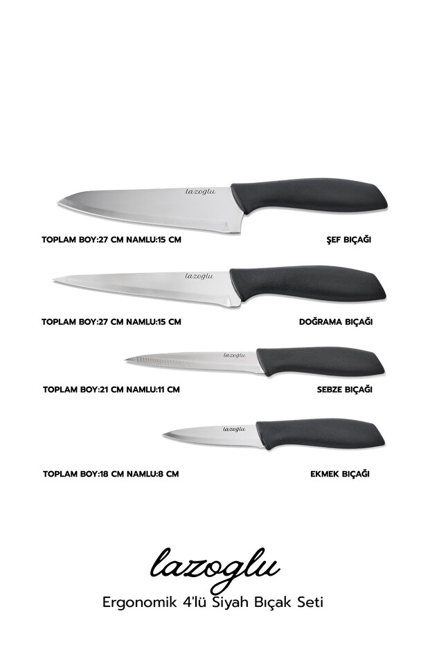 Pro Chef 10 Parça Bıçak Seti-Paslanmaz Çelik - 4