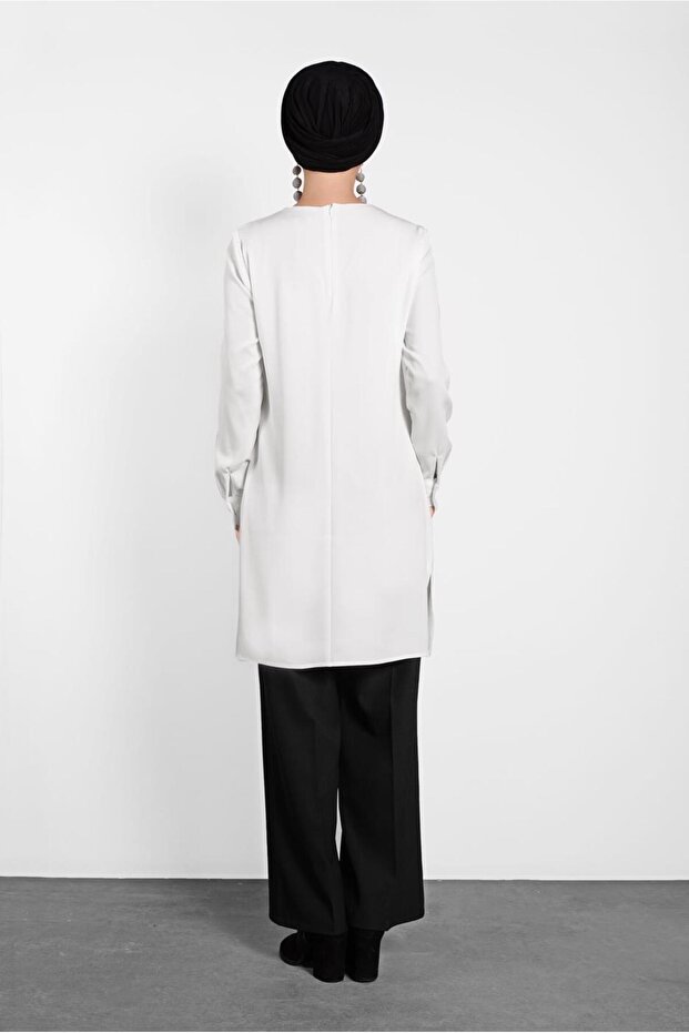 YANLARI YIRTMAÇLI BASİC  TUNİK 40169 - 3