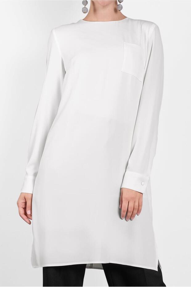 YANLARI YIRTMAÇLI BASİC  TUNİK 40169 - 4