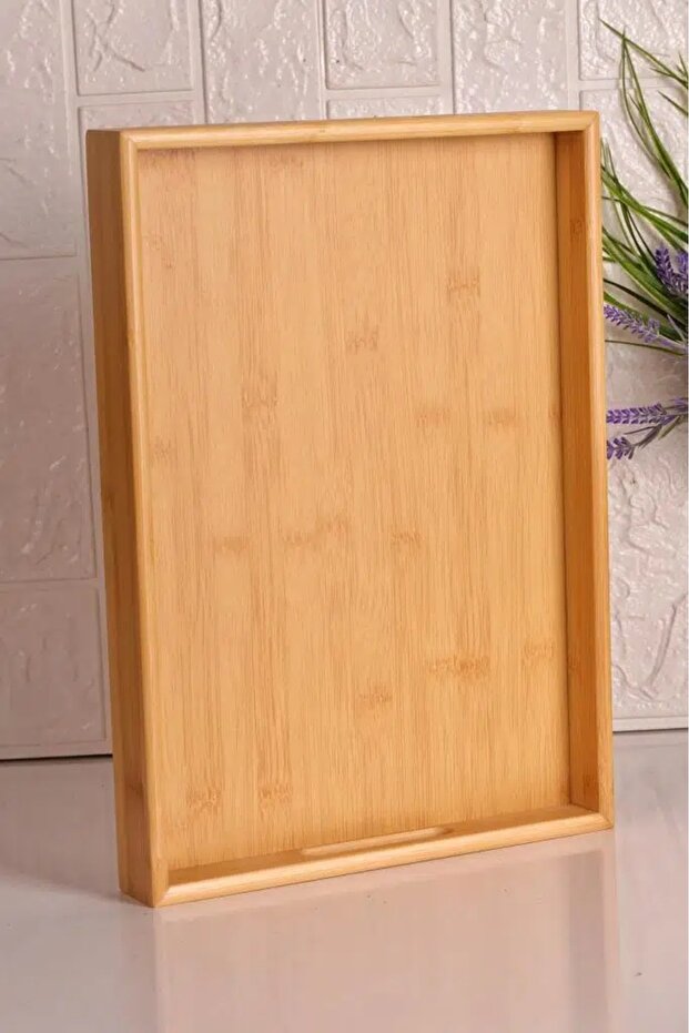 Marbella - Bambu Desenli Tepsi Orta - 2