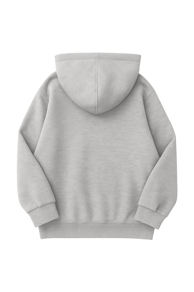 4'lü Kapüşonlu Basic Sweatshirt Seti - Düz Kışlık Şardonlu Kumaş - 2
