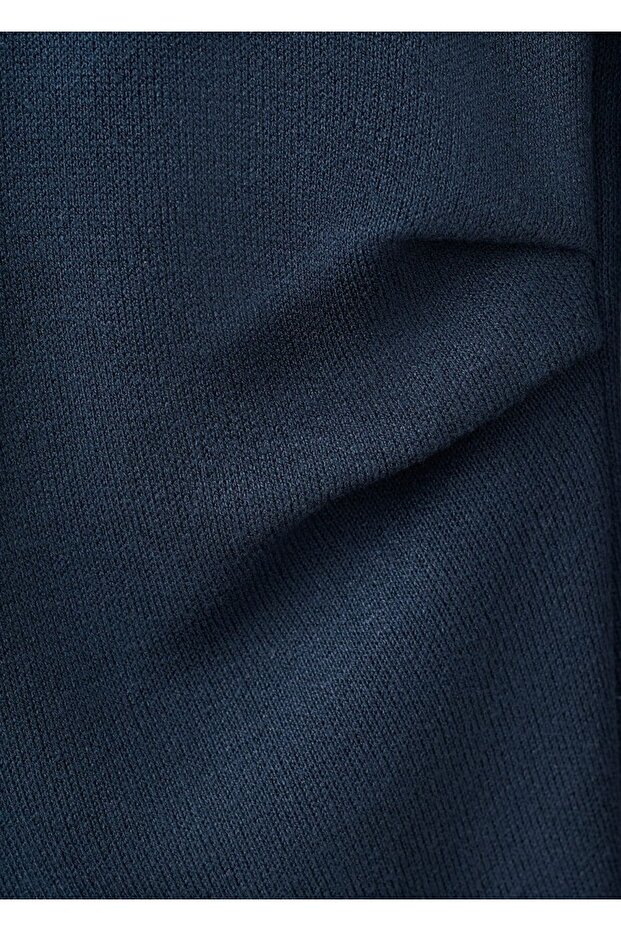 Perkins yaka ince örgü sweatshirt - 8