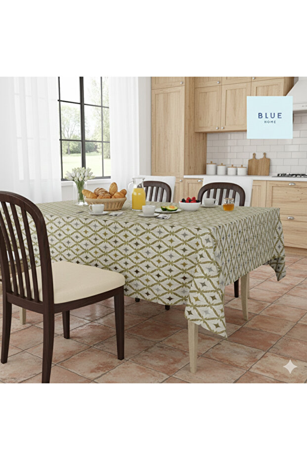 🆕 Tablecloth Fiber Lined Pvc Non-Slip Stain Resistant Wipeable Mirella