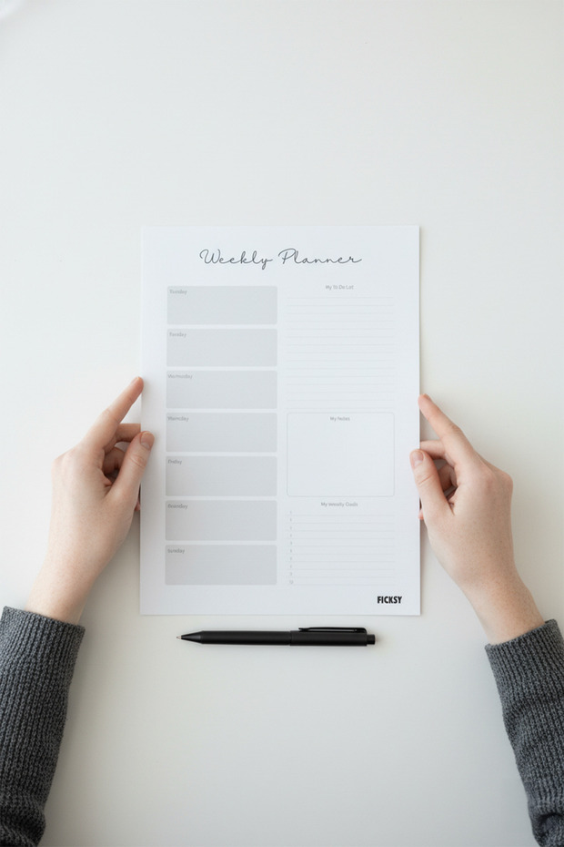 مخطط أسبوعي - مقاس A4 - 30 ورقة - مخطط أسبوعي - 3