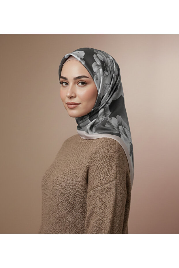 وشاح قطني من كوزا بنمط زهرة اللوتس