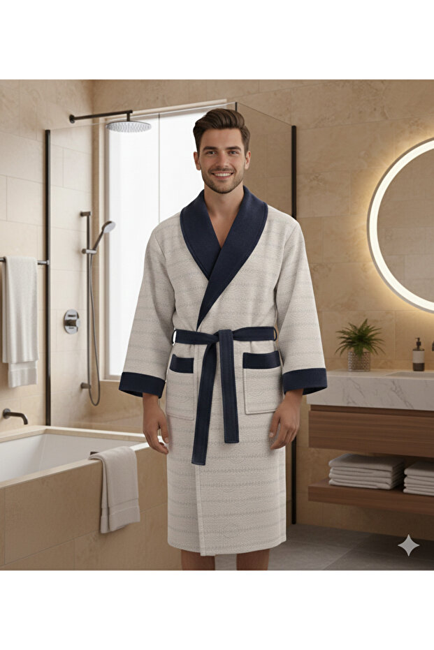 روب حمام بنمط الشالات المزخرفة - 1