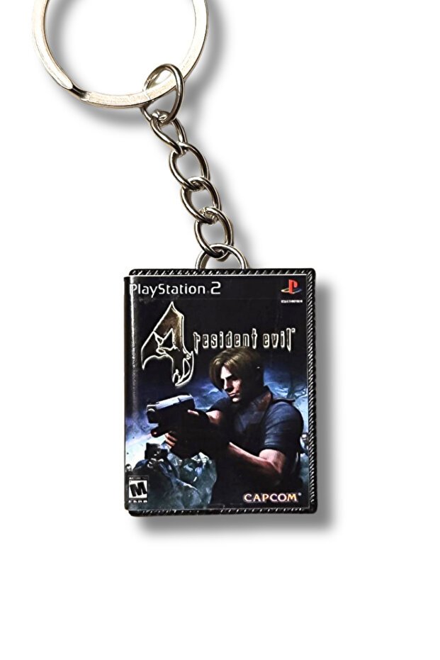سلسلة مفاتيح من Resident Evil 4 Ps2 Retro Miniature Game Box