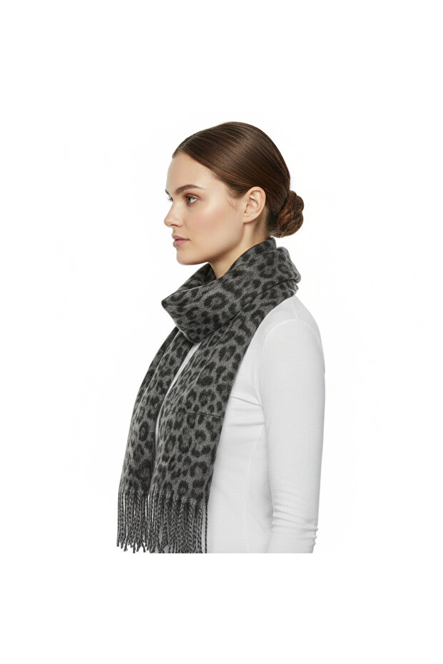 Leopar Desenli Atkı - 3