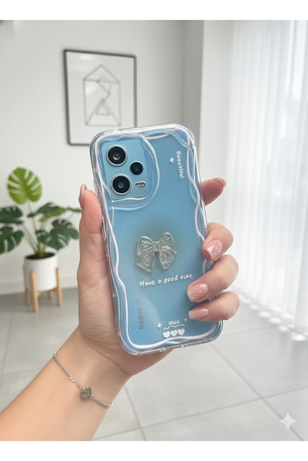 Xiaomi Redmi Note 12 Pro 5g Compatible Case Wave Edge Protected Soft Slikon Transparent Case