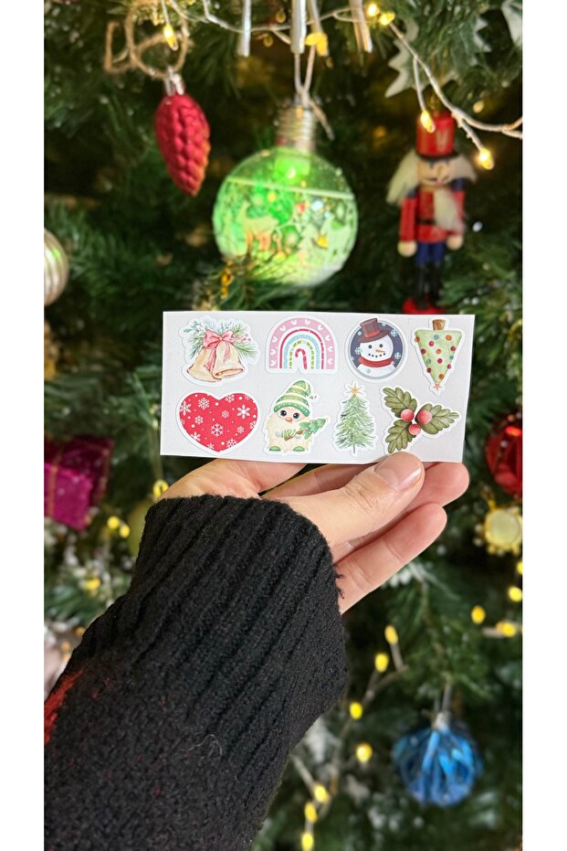 New Year Themed Mini Opaque Sticker Set / Phone-Notebook-Laptop Sticker (10 Set / 80 pcs Stickers)