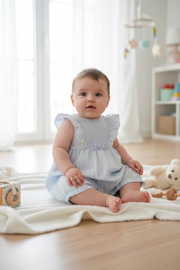 Bebek Çıtçıtlı Kız Tulum - 1