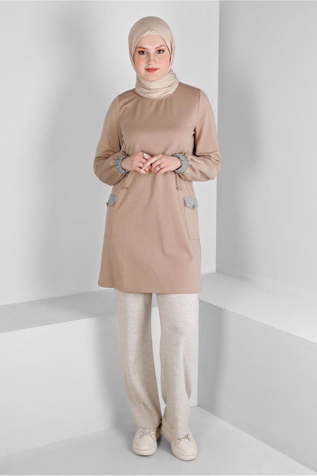 TUNIC WITH SPRING DETAIL WITH POCKET 43414