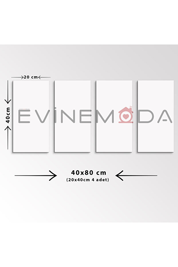 4 Parçalı Mdf Tablo - 3