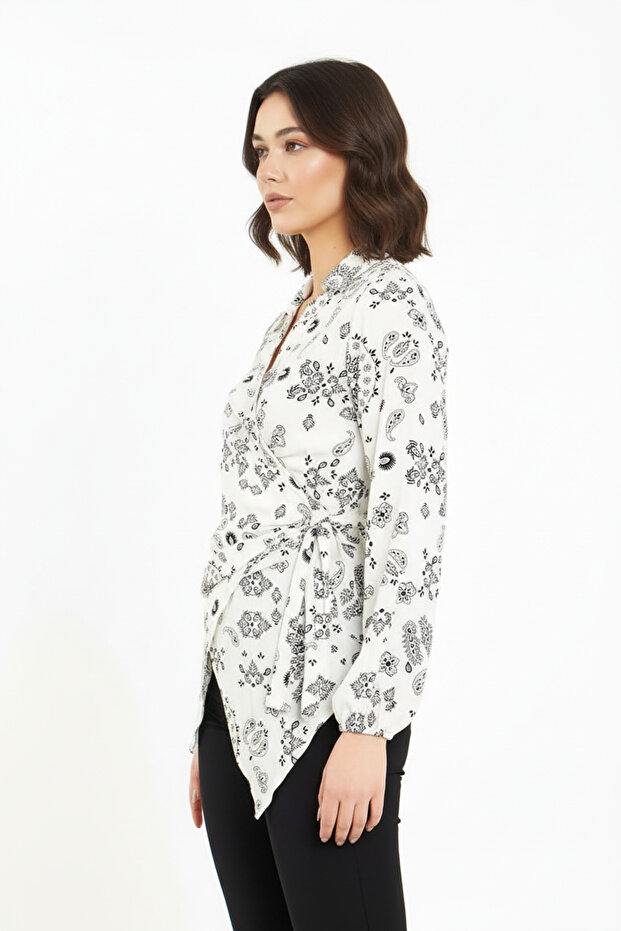 Gömlek Yaka Bluz - 2