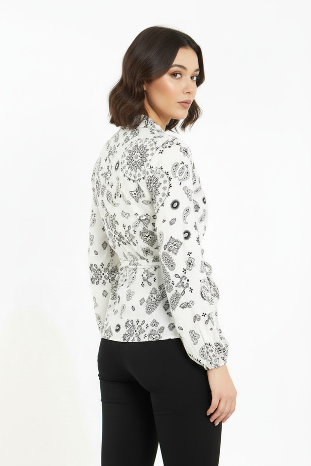 Gömlek Yaka Bluz - 3