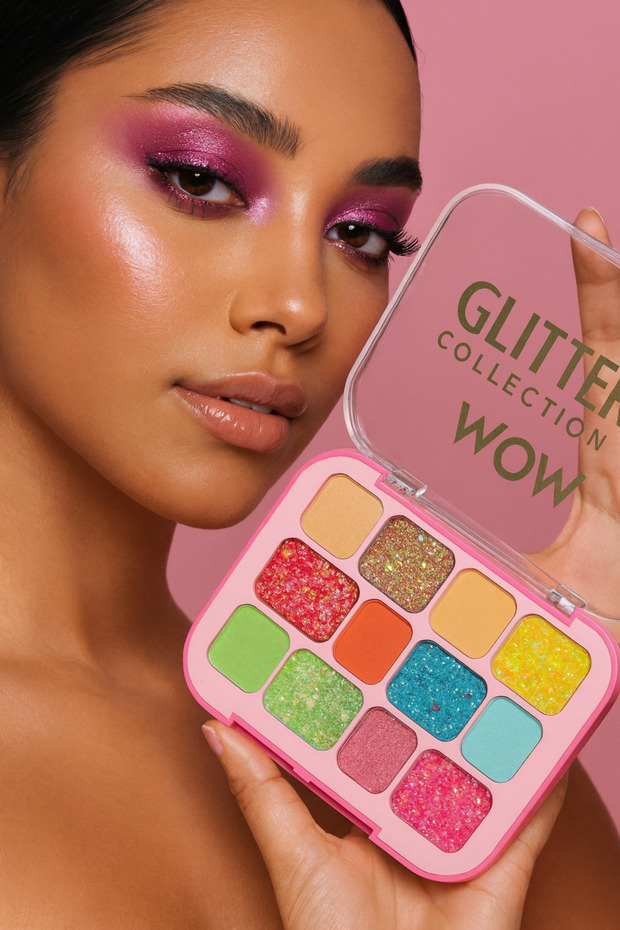 12’li Glitter Göz Farı Paleti – No:01, Yüksek Pigmentli & Uzun Süre Kalıcı Işıltılı Tonlar - 1