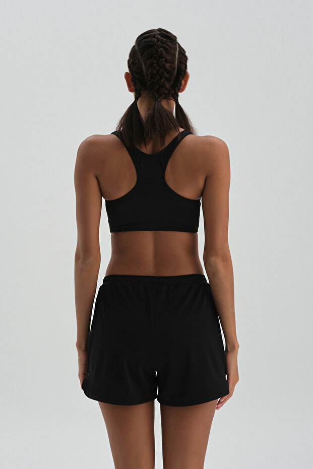 Siyah Taytlı Şort - 2