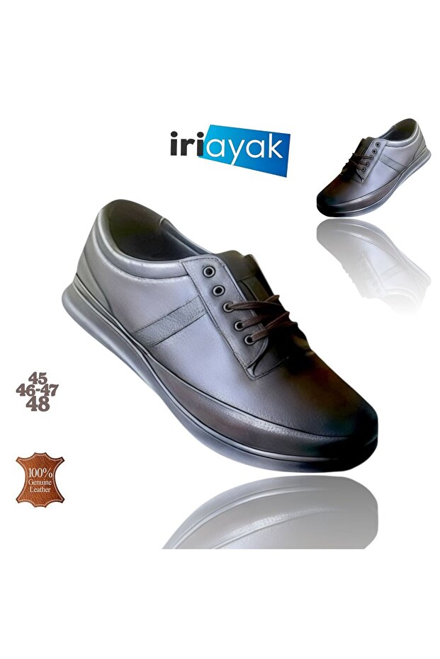 Large Size Genuine Leather 45-48 / Comfortable Sole Casual Shoes / Men's Sneakers - Suitable for Daily Use