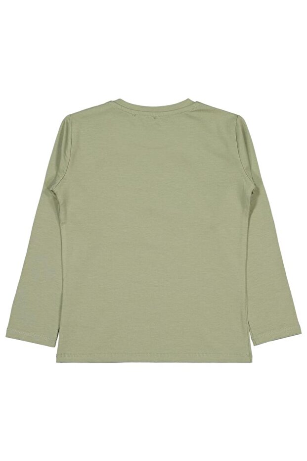 Basic 6-9 Yaş Sweatshirt - Haki 8-9 Yaş - 2