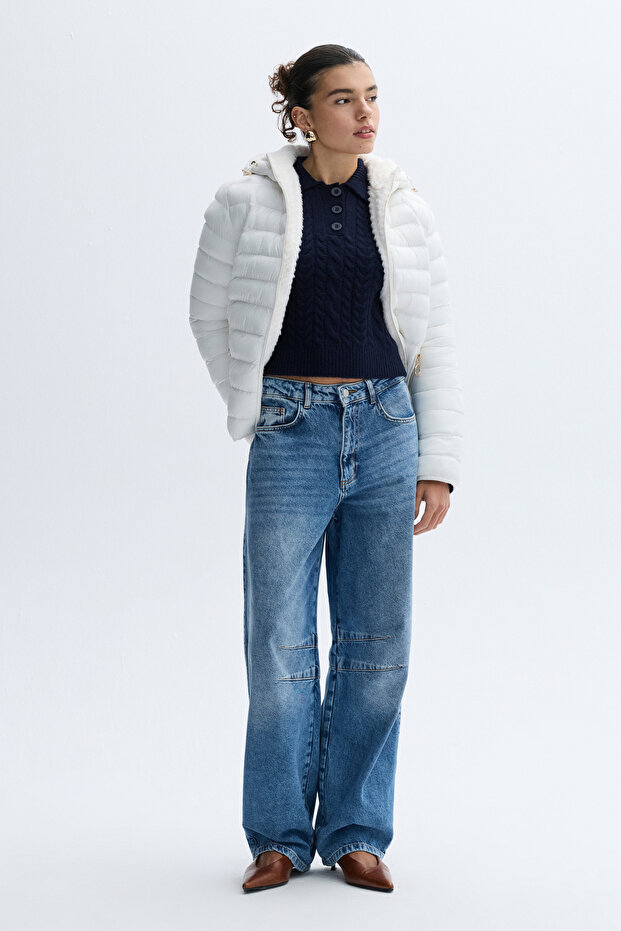 KAPİTONELİ ÇİFT TARAFLI PUFFER MONT - 3