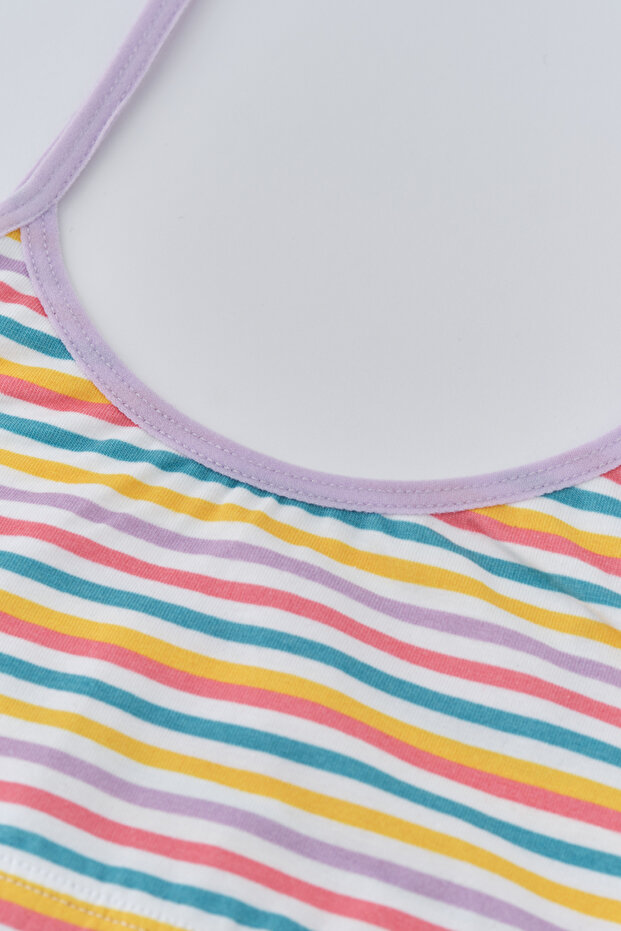 بلوزة بناتي منقوشة باللون الأرجواني - 3