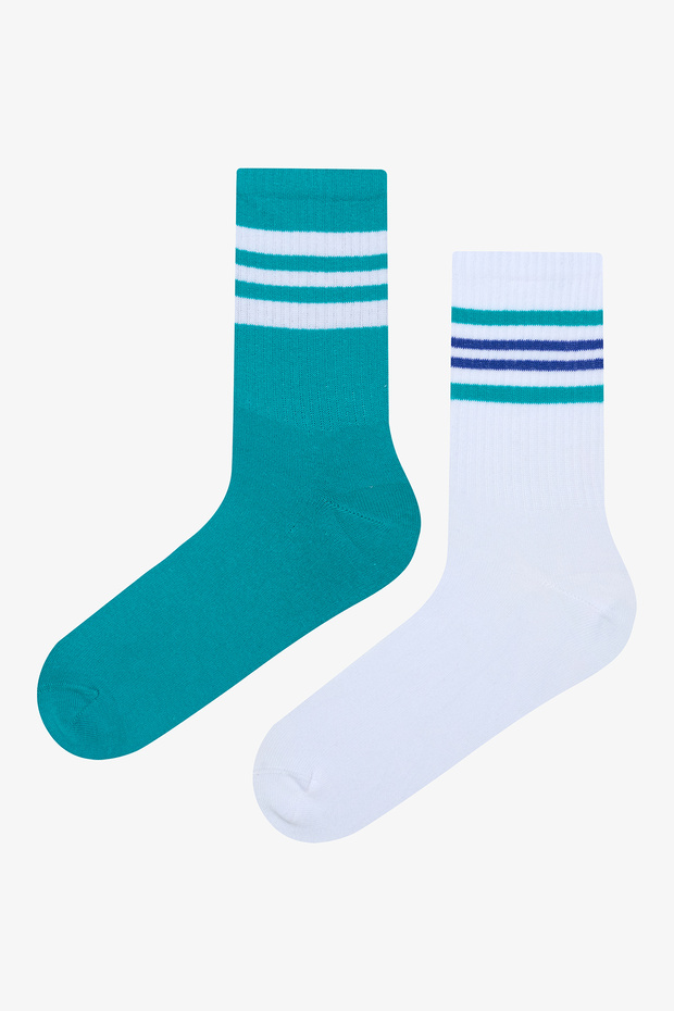 Men's Triple Line 2-Piece Multicolored Socks