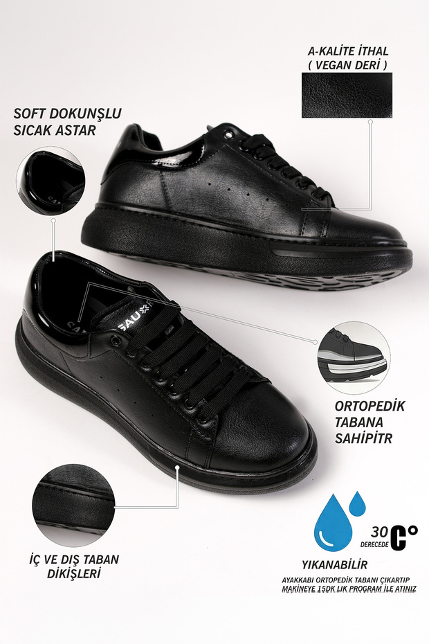 Black Mcqueen Style Sports Shoe Daily Sneaker 310