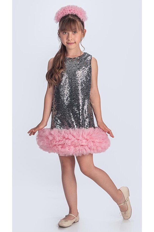 Girl's sequined kokosh dress sequin combination ceremony daily